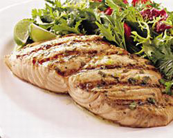 Mahi mahi from Hawaii, deliciously grilled and served with salad... what's not to like?